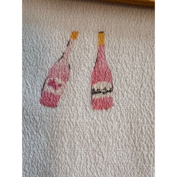 Rails Whitney Champagne Bottle Print Button Up Blouse White - L - Picture 7 of 9